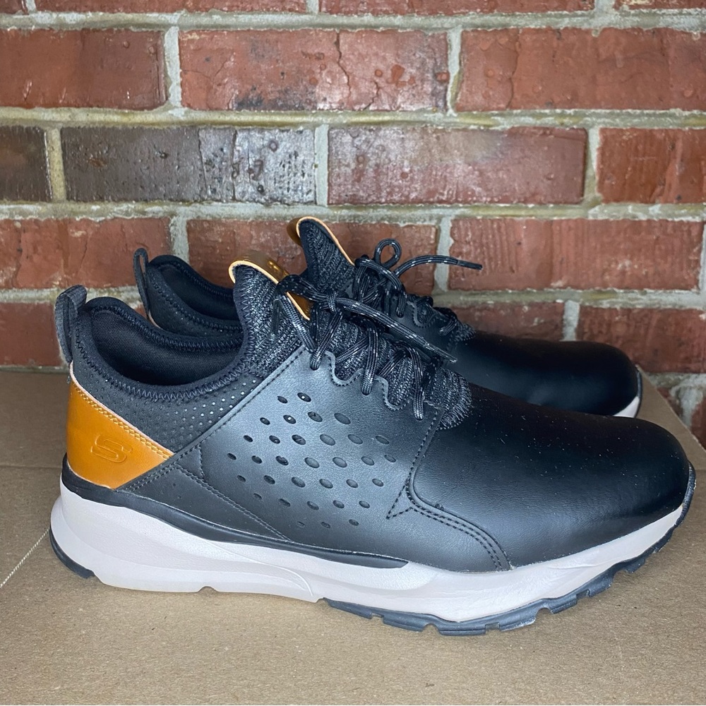 Skechers Relven Hemson Men's Leather Sneakers Size 10.5 - Picture 8 of 11